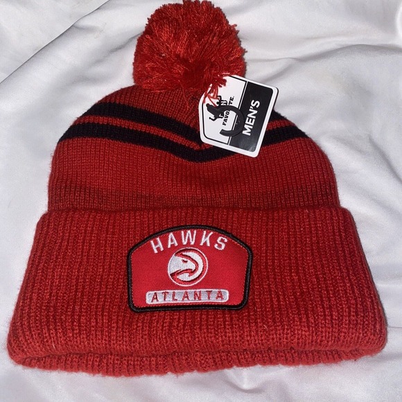 NBA Atlanta Hawks Winter Knit Hat Beanie Cap Warm New With Tags Red - Picture 2 of 5